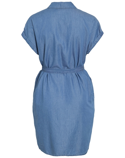 Vila - VINori Shirt Kjole - Medium Blue Denim